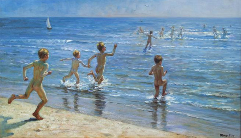 Nudistbadestrand ved Vesterhavet - Vedersø Klit. Dansk frisind, Tysk Freikörperkultur FFK - eller et nøgenbadning et gammelt dansk viking koncept?