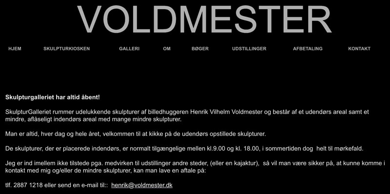 Billedhuggeren Henrik Vilhelm Voldmester udstiller